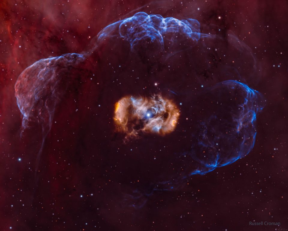 NGC 6164: سحابی تخم اژدها و هاله‌اش