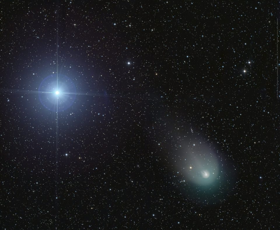 ء Vega and Comet 12P/Pons-Brooks