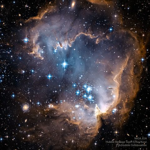 خوشه ستاره‌ای NGC 602: صدف ستاره‌ای