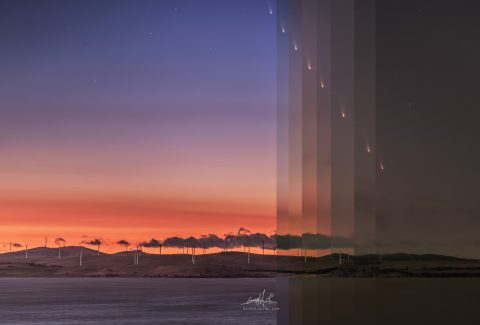 دنباله‌دار A3 در طلوع خورشید استرالیا