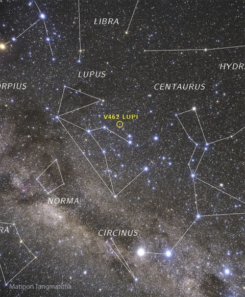 نوا V462 Lupi حالا قابل مشاهده است