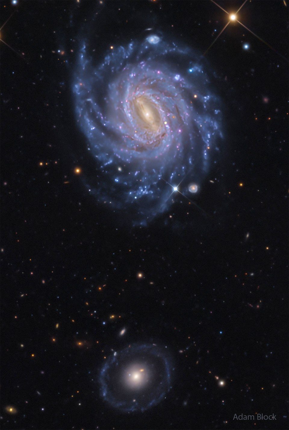 NGC 3660 و کهکشان بورچین