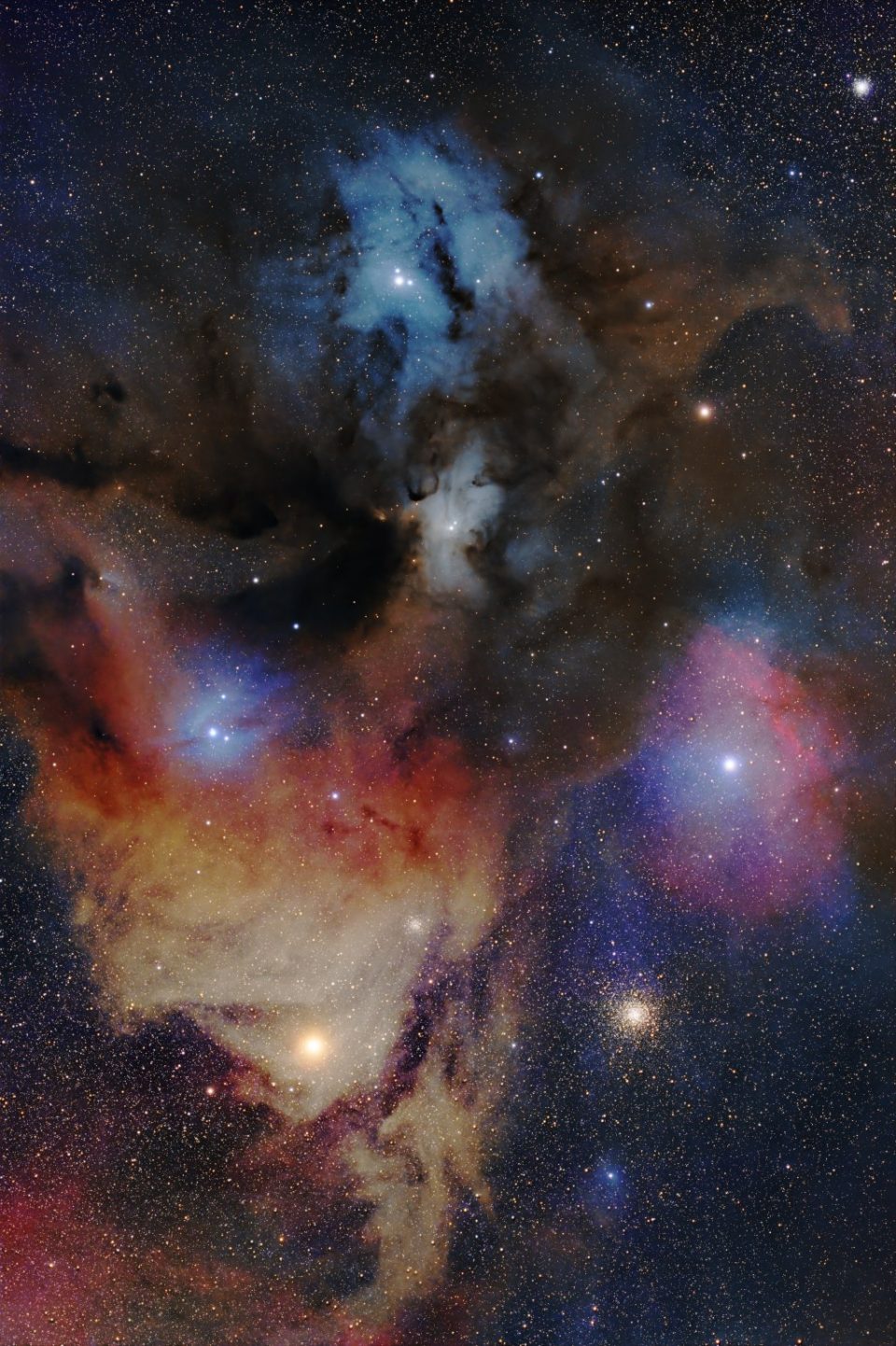 ابرهای پشمکی منطقه‌ی Rho Ophiuchi