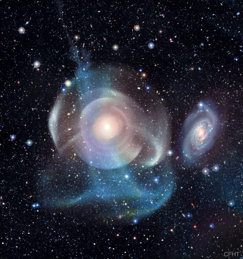 کهکشان NGC 474: پوسته‌ها و جریان‌های ستاره‌ای